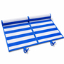 2er Set leichte Strandmatte Matte Badematte PVC Geflecht 60x180cm Blau