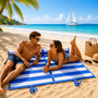 2er Set leichte Strandmatte Matte Badematte PVC Geflecht 60x180cm Blau
