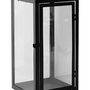 Gro�e Garten - Laterne Windlicht Schwarz Glas Metall 54cm