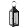 Gro�e Garten - Laterne Windlicht Schwarz Glas Metall 54cm
