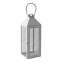 Gro�e Garten - Laterne Windlicht wei� Glas Metall 54cm
