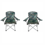 2 St�ck Comfort Anglersessel Campingstuhl inkl. Getr�nkehalter + Tasche Camouflage