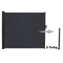 Seitenmarkise Windschutz Sichtschutz Sonnenschutz Metall Anthrazit 300 x 160cm 