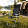 Camping Sessel Garten Klappstuhl Campingstuhl Alu Textilen schwarz