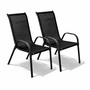 2er Outdoorstuhl Gartenstuhl Stapelstuhl Metall Anthrazit schwarz