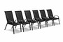 6er Outdoorstuhl Gartenstuhl Stapelstuhl Metall Anthrazit schwarz