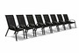 8er Outdoorstuhl Gartenstuhl Stapelstuhl Metall Anthrazit schwarz