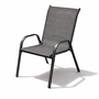 Outdoorstuhl Gartenstuhl Stapelstuhl Metall Textilen Anthrazit 