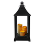 Gro�e Laterne Windlicht Stalllaterne Gartenlaterne inkl. 3 LED Kerzen Timer H59xB24cm
