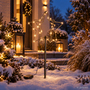 LED 3D Weihnachtsstern Weihnachtsbeleuchtung Au�en Batterie warmwei�