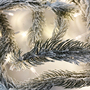 LED Tannengirlande 200cm mit 25 LED und Kunstschnee