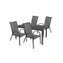 Gartengarnitur Sitzgarnitur 5-teilig 180x90cm Aluminium Non-Wood