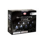 8 LED Sternenvorhang Lichtervorhang Lichterkette Timer kaltwei� + Saugn�pfe