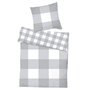 2tlg Cashmere Touch Karo Wende-Bettw�sche Bettzeug Bettw�sche Garnitur Grau 