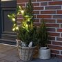 15 LED Metall Gartenstecker Weihnachtsbeleuchtung Weihnachtsstern warmwei�  