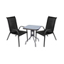 3-tlg. Bistro Garnitur Balkonset Tisch + 2 Stapelst�hle 60xH70cm