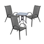 4-tlg. Bistro Garnitur Balkonset Garnitur Tisch + 3 Stapelst�hle