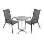 3-tlg. Bistro Garnitur Balkonset Garnitur Tisch + 2 Stapelst�hle 60cm