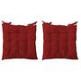 2er Stuhlkissen Stuhlauflage Sitzkissen Kissen Auflage Polster 40x40cm Rot