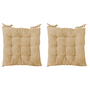 2er Stuhlkissen Stuhlauflage Sitzkissen Kissen Auflage Polster 40x40cm Beige