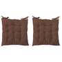 2er Stuhlkissen Stuhlauflage Sitzkissen Kissen Auflage Polster 40x40cm Braun