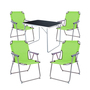 5-tlg Camping Set Gartenm�bel Campingtisch + 4 Campingstuhl Klappstuhl Lime Gr�n