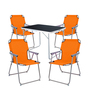 5-tlg Camping Set Campingtisch + 4 Campingstuhl Klappstuhl Orange
