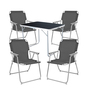 5-tlg Camping Set Gartenm�bel Campingtisch 4 Campingstuhl Klappstuhl