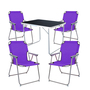 5-tlg Camping Set Gartenm�bel Campingtisch + 4 Campingstuhl Klappstuhl
