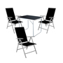 4-tlg Camping Set Gartenm�bel Campingtisch + 3 Campingstuhl Klappstuhl
