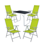 5-tlg Camping Set Gartenm�bel Campingtisch + 4 Campingstuhl Lime