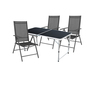  Outdoor Camping Sitzgarnitur schwarz 4-teilig  
