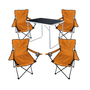 5-tlg Camping Set Campingtisch 4 Campingstuhl Klappstuhl Orange