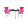 3tlg Camping Set Gartenm�bel Campingtisch + 2 Campingstuhl Pink