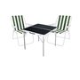 3-teiliges Campingm�bel Set Alu L80xB80xH70cm gr�n-wei�