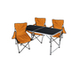 4-teiliges Campingm�bel Set Lime Tisch h�henverstellbar + St�hle