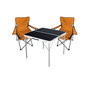 3-teiliges Campingm�bel Set orange Tisch + 2 Campingst�hle mit Tasche 