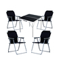 5-teiliges Campingm�bel Set Alu L80xB80xH70cm schwarz