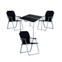 4-teiliges Campingm�bel Set Alu L80xB80xH70cm schwarz