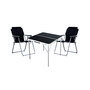 3-teiliges Campingm�bel Set Alu L80xB80xH70cm schwarz