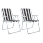 2 St�ck Campingstuhl Klappstuhl Regiestuhl Gartenstuhl Anthrazit/Wei�
