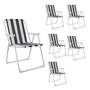 6 St�ck Campingstuhl Klappstuhl Regiestuhl Gartenstuhl Anthrazit/Wei�