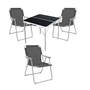 4-teiliges Campingm�bel Set Alu L80xB80xH70cm Anthrazit