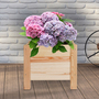 Pflantzopf Blumentopf Blumenkasten Holz Innen- und Au�enbereiche inkl. Innenfolie 40x40x34cm 