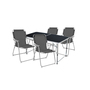 5-teiliges Campingm�bel Set Black Alu 120x60x58/70cm anthrazit