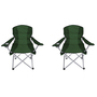 2 St�ck Comfort Anglersessel Campingstuhl mit Getr�nkehalter und Tasche G�n
