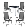 5-tlg. Camping Set Gartenm�bel Campingtisch 4 x Aluminium Klappstuhl