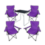 5-tlg Camping Set Campingtisch + 4 x Campingstuhl Klappstuhl Lila