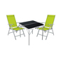 3-teiliges Campingm�bel Set Aluminium Textilen lime