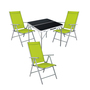 4-teiliges Campingm�bel Set Aluminium Textilen lime
